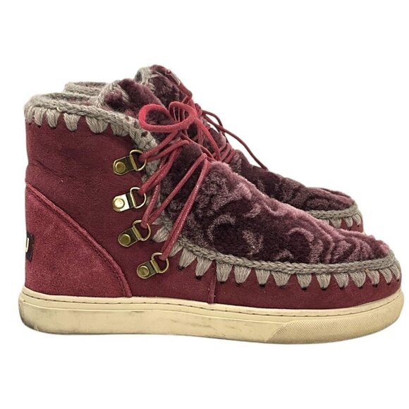 MOU Eskimo Ankle Boots Women's US Size 6 *READ*  Lace Up - Picture 2 of 10